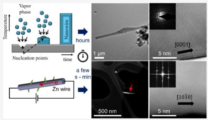 Figure 1: Morphologies of the as-grown ZnO nanowires